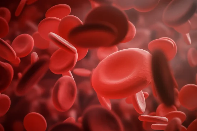 Medical concept depicting healthy red blood cells in the bloodstream. Medical concept depicting healthy red blood cells in the bloodstream.