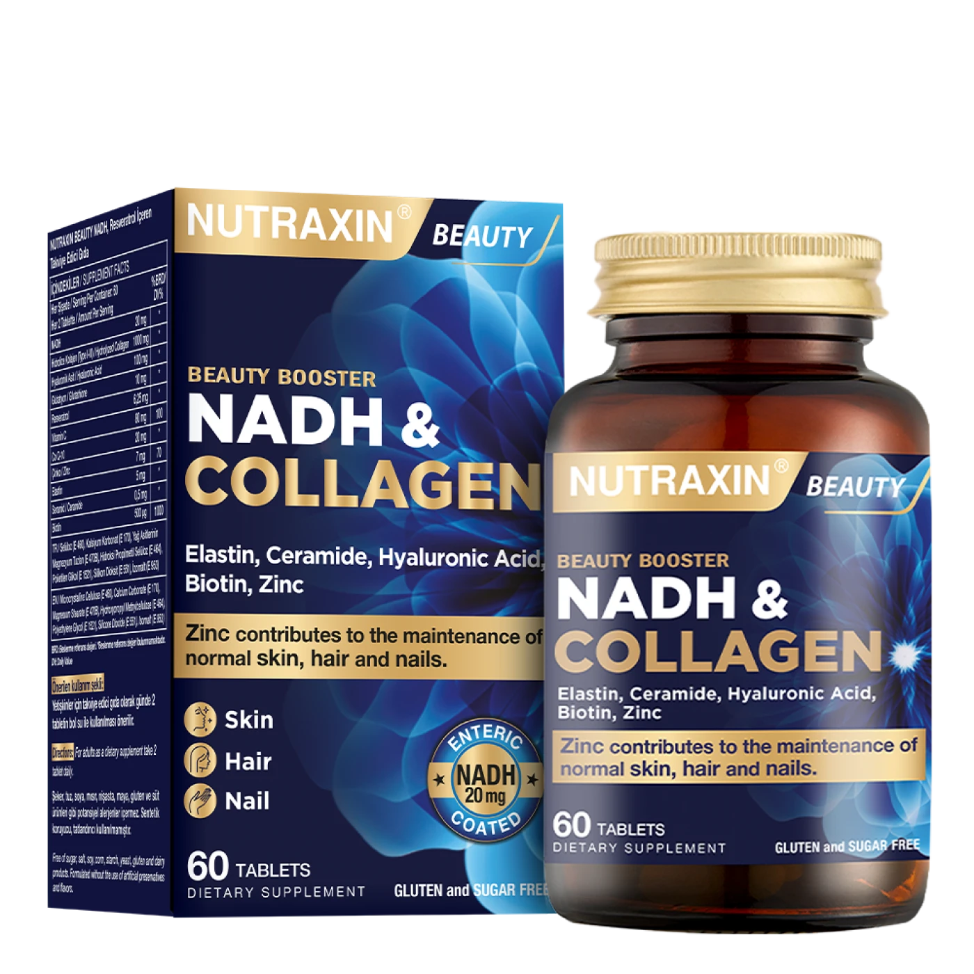 nutraxin glutathione resveratrol Beauty Booster NADH & Collagen